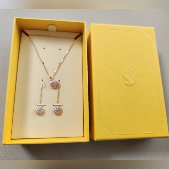 Swarovski Meteora Set -Rose Gold-Tone Plated 2 Piece Set *NEW - Picture 8 of 10